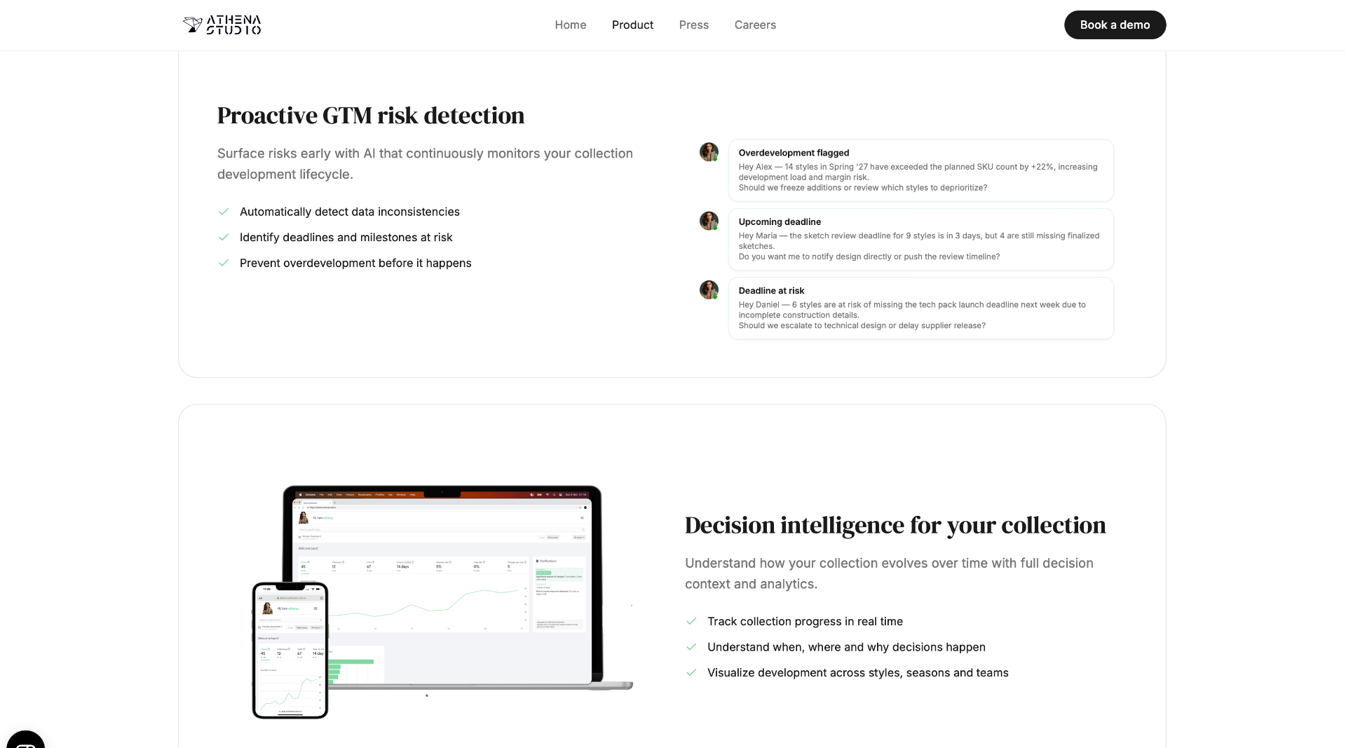 Athena Studio Website showcase image 3